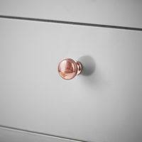 Grey bedside table rose gold handle. Sorrento Grey Bedside Table With Drawer Rose Gold Knob Vintage Design For Bedroom Home D Or