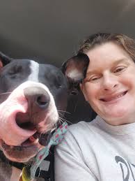 Golden retriever wants to be carried inside