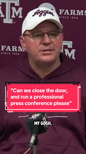 Mike Elko Celebrates Marcel Reed