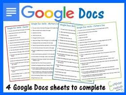 Google Docs Word Processing Exercise Worksheets Google Docs Worksheets Worksheet Works