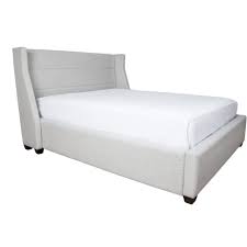 Many of our upholstered bed frames come with multiple base options, like platform and storage bases, that position your mattress higher or lower than a standard bed base does. Clive Upholstered Bed Modern Fabric Platform Bed I Home Envy