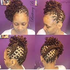 The Natural Beauty Bar On Instagram Fishtail Petal Updo Locs Locupdo Petals Locpetals Fishtail Fishtai Loc Updo Locs Hairstyles Short Dreadlocks Styles