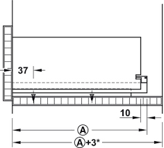 Wenn sie die schublade ausziehen, fährt diese so weit aus dem schrank aus, dass die rückwand fast bündig mit. Unterflurfuhrung Bodenmontage Vollauszug Blum Movento 760 H Tragkraft 40 Kg Stahl Mit Rastkupplung Hafele