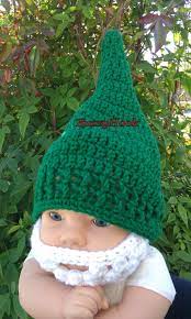 Crocheted Baby Beard Gnome Hat 0 To 6 Months Or 6 To Par Buzzyhook Crochet Baby Crochet Hats Knitting
