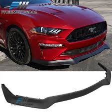 Details About Fits 18 19 Ford Mustang Gt R Spec Unpainted Pp Front Bumper Lip Chin Spoiler