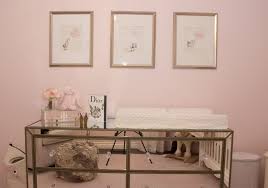 Pretty In Pink And Gold Nursery Gold Nursery Changing Table Dresser Girl Room