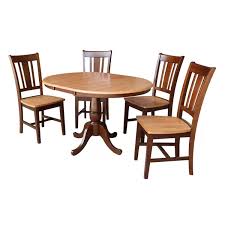 Ontiveros 5 Piece Extendable Solid Wood Dining Set In 2020 Solid Wood Dining Set 36 Round Dining Table Pedestal Dining Table