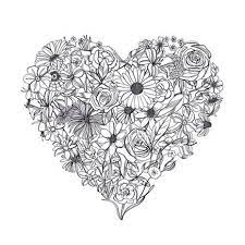 Cœur Fleurs Coloriage Coeur Coloriage Mandala A Colorier