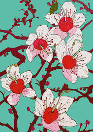 Free 3d project, 2d vectors and templates in pdf, eps, svg, dxf, dwg, png, stl files for cnc laser cutting machines and graphic designers. 2d Graphic Cherry Blossoms Flowers Digital Illustration Illustration Agent Cherry Blossom Drawing Illustration Cherry Blossoms Illustration