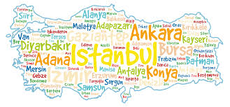 Große auswahl neuer und gebrauchter türkei atlanten und landkarten online entdecken bei ebay. Wandtattoo Turkei Landkarte Mit Stadtenamen Fur Kinder I Love Wandtattoo