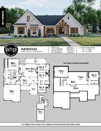 1 Story Modern Farmhouse Plan Nashville Modern Farmhouse Plans Craftsman House Plans Farmhouse Style House Plans