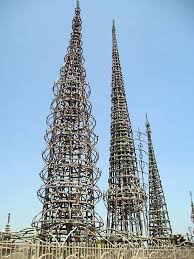 Watts Tower Featured In Farfetched Mad Science Fringe Architecture And Visionary Engineering At The Gregg Museum Ra Watts Towers Famous Sculptures Tower