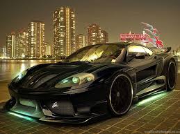 Urban sports car live wallpaper. Stylish Black Ferrari Car Wallpapers Desktop Background