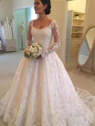 Quality service and professional assistance is provided when you shop with aliexpress, so don't wait to take advantage of our prices. Stunning Ball Gown Long Sleeves Scoop Cathedral Train Lace Wedding Dress Victoriagowns