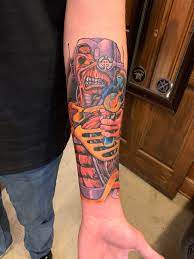 Thank you liker of this page and share it. Cyborg Eddie From Iron Maiden Done By Paul At Battleground Tattoo In Franklin Tn Tattoos