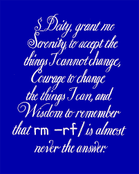 Living one day at a time; New Product Tech Serenity Prayer Geek Calligraphy