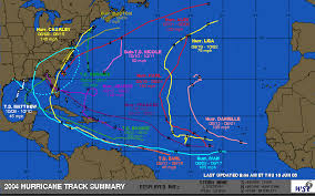 Intellicast 2004 Hurricane Track Summary In United States