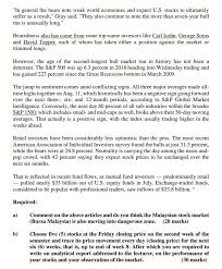 Historically, the malaysia stock market (fbm klci) reached an all time high of 1896.23 in july of. Question 2 50 Marks Read The Following First An Chegg Com
