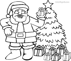 May 13, 2021 · cute santa with christmas tree coloring sheet for preschoolers. Santa Coloring Pages Coloringall