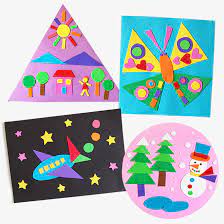 Many Shapes Picture Kids Crafts Fun Craft Ideas Firstpalette Com many shapes picture kids crafts