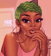 Black Art Black Female Cartoon Pin On Chun Nicki