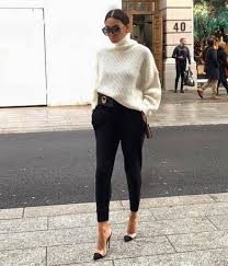I M Inclined To Wear A Sweater With Boots Or Flats But I The Individual Pieces Of The Outfit Pinterest Pl Flirty Outfits Classy Outfits Work Outfits Women