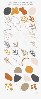 Abstract Geometric Shapes Clipart Organic Shape Background Etsy Seni Abstrak Abstrak Kreatif