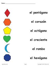 Spanish Matching Shapes Worksheet More Advanced Shapes Great For Preschool And B Kindergarten Worksheets Matching Worksheets Writing Worksheets Kindergarten