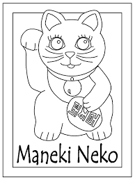 However, new colors have emerged including plain white, red, gold, pink, and black. Maneki Neko Info And Coloring Page The Adventures Of Koby Jack And Bogart