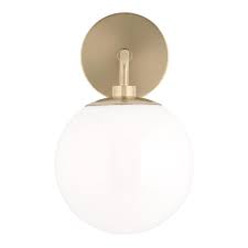 E12 candelabra # of jericho 1 light wall sconce in old bronzeby hudson valley lighting(1). Mitzi By Hudson Valley Lighting Stella 1 Light Aged Brass Wall Sconce Lamps Lighting Ceiling Fans Home Garden