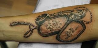 Featuring an american bald eagle, representing freedom, liberty and patriotism, and a pair of crossed rifles with bayonets representing classic army weaponry, this brand is bright and the sudden injections of yellow on the wings and beak of the eagle, as. 40 Best Dog Tag Tattoos To Try In 2018 Buzz16