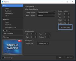 Pwpnt tidak dapat mempresentasekan presentase dengan background live video, video yang telah. Screen Setup Easyworship