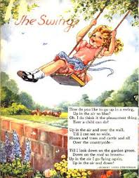 Swing meaning, definition, what is swing: Eulalie Page Robert Louis Swing Nursery Rhymes Poems