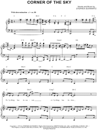 The official youtube channel of atlantic records artist ben platt. Ben Platt Corner Of The Sky Sheet Music In C Major Download Print Sku Mn0213115