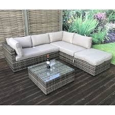 Signature Weave Garden Furniture Artus Brown Corner Sofa Set 1000 Rattan Corner Sofa Corner Sofa Garden Garden Sofa