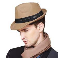 Fs British Style Short Brim Mens Trilby Hat Wool Felt With Ribbon Winter Black Jazz Hats For Men British Style