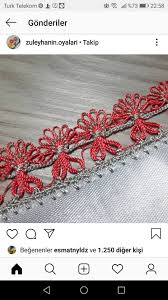 Aysegul Susur Adli Kullanicinin Tig Oyasi Panosundaki Pin Boncuk Isi Oya Ornekleri Boncuk Tig