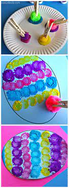 This is the coolest easter science activity! Pom Pom Easter Egg Painting Craft For Kids Crafty Morning Kids Painting Crafts Easter Preschool Painting Crafts For Kids
