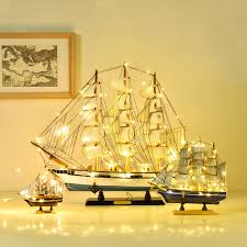 5 out of 5 stars. Sailing Model Ornaments Smooth Sailing Small Wooden Boat Solid Wood Simulation Large Gift Mediterranean Style Decoration