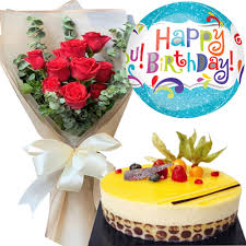 Cute and pretty, beautiful and lovely. Buy 12 Pieces Red Roses Bouquet Mousse Cake With Happy Birthday Mylar Balloon To Ho Chi Minh City Vietnam
