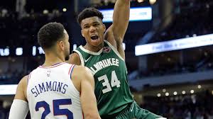 Giannis antetokounmpo leaps for a dunk but is fouled by aron baynes during a game last october october 18. Ben Simmons And Giannis Antetokounmpo Dunk On Each Other As Philadelphia 76ers Down Milwaukee Bucks To Clinch Nba Play Off Spot