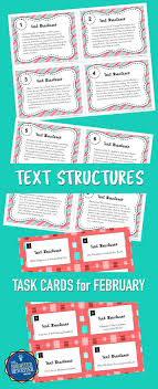 Valentines Day Text Structures Task Cards And Game Reading Comprehension For Kids Task Cards February Classroom Activities
