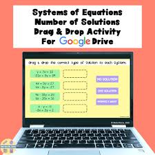 Systems Of Equations Number Of Solutions Drag Drop Distance Learning Systems Of Equations Equations Distance Learning