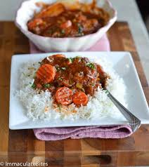 At this point if you need to add water so that the rice is level with the tomato mixture/chicken stock go ahead and do so. Chicken Stew African Style Immaculate Bites African Food African Cooking Kenyan Food