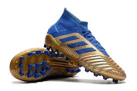 Area that holds your heal is form fitted for strong lock down. Adidas Predator 19 1 Ag Gold Blue Gold Artificial Grass Soccer Cleats For Kid S Women S And Men S U80soccer Com