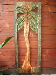 Large Palm Tree Wood Carving Art With Chainsaw Palmtrees Woodcarving Tree Sculpture Palm Tree Decorations Palm Trees
