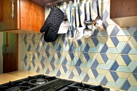 Copper backsplash is also available in many patterns. Custom Backsplash Tile Roland Park Modern Kuche Baltimore Von Adr Builders Ltd Houzz