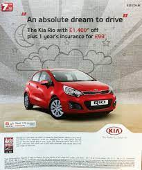 Reevoo Ratings On A Kia Ad Published In The Guardian Weekend Magazine 03 08 13 Kiario Car Publicitaire