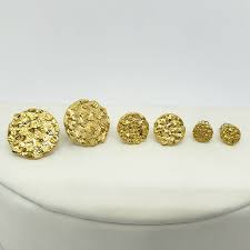 Bangalore refinery 5 gm, 24k (999) yellow gold lakshmi coin by bangalore refinery. Solid 24k Yellow Gold Round Nugget Earrings All Sizes Small Medium Large Jahda Jewelry Company Custom Gold Rings Necklaces Bracelets Earrings Sacramento California