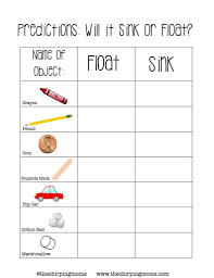 Simple Science Will It Sink Or Float The Chirping Moms Preschool Science Science Lessons Kindergarten Worksheets